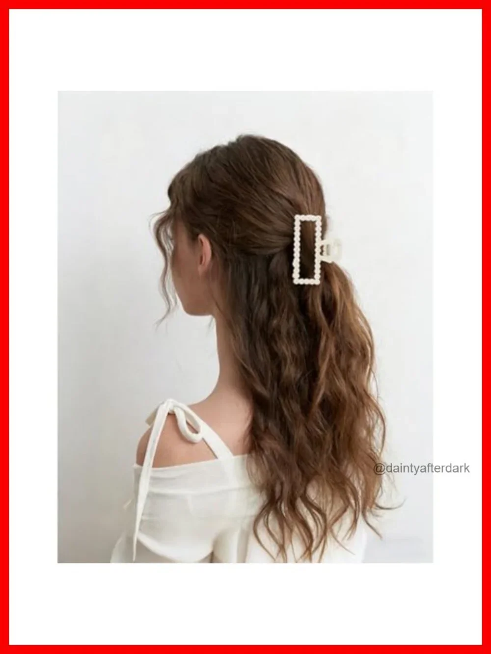 6pc Pearl Hair Claw Clip Set - Bridesmaid Proposal Gifts Non-Slip Strong Hold